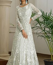 Threads and Motifs Turquoise Net Suit- Pakistani Chiffon Dress