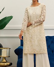 Threads and Motifs Off-white Organza Suit- Pakistani Designer Chiffon Suit