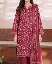 VS Textile Light Burgundy Cambric Suit- Pakistani Designer Lawn Suits