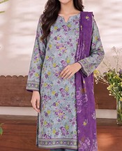VS Textile Summer Green/Purple Cambric Suit- Pakistani Lawn Dress