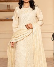 VS Textile Off White Lawn Suit- Pakistani Lawn Dress
