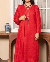 VS Textile Red Lawn Suit- Pakistani Lawn Dress
