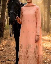 VS Textile Pink Jacquard Suit- Pakistani Lawn Dress
