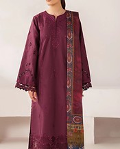 Xenia Wine Lawn Suit- Pakistani Lawn Dress