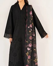 Xenia Black Lawn Suit- Pakistani Designer Lawn Suits