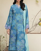 Xenia Hippie Blue Viscose Suit- Pakistani Winter Dress