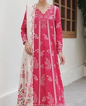 Xenia Cerise Pink Khaddar Suit- Pakistani Winter Clothing