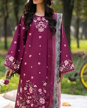 Xenia Dark Raspberry Lawn Suit- Pakistani Designer Lawn Suits