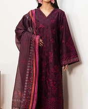 Xenia Wine Berry Lawn Suit- Pakistani Lawn Dress