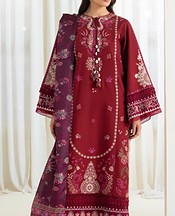 Xenia Vivid Burgundy Lawn Suit- Pakistani Designer Lawn Suits
