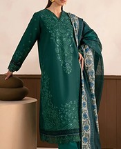 Xenia Bottle Green Lawn Suit- Pakistani Lawn Dress