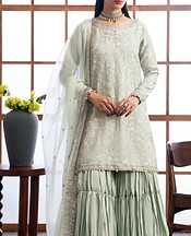 Light Grey Raw Silk Suit