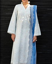 Xenia Pale Blue Lawn Suit- Pakistani Lawn Dress