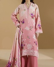 Zellbury Pink Rose Viscose Suit (2 Pcs)- Pakistani Winter Dress