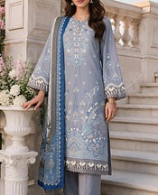 Zellbury Santa Grey Cotton Suit- Pakistani Designer Lawn Suits