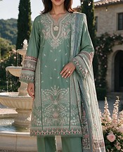 Zellbury Viridian Green Cotton Suit- Pakistani Designer Lawn Suits