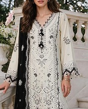 Zellbury Off White Cotton Suit- Pakistani Designer Lawn Suits