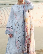 Zenia Powder Blue Lawn Suit- Pakistani Lawn Dress