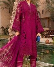 Zenia Magenta Lawn Suit- Pakistani Lawn Dress
