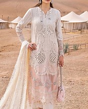 Zenia Ivory Dobby Suit- Pakistani Designer Lawn Suits