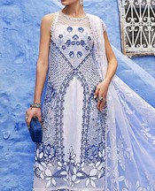 Zenia White Cotton Suit- Pakistani Lawn Dress