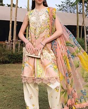 Zenia Yellow Lawn Suit- Pakistani Designer Lawn Suits