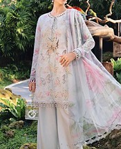 Zenia Slate Grey Lawn Suit- Pakistani Lawn Dress