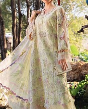 Zenia Lime Green Lawn Suit- Pakistani Lawn Dress