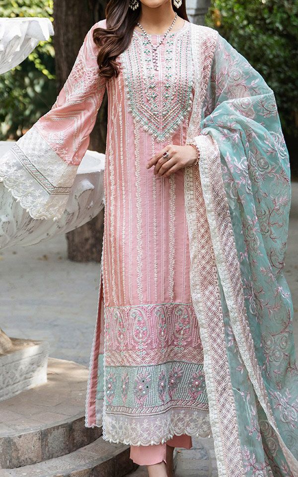 Pakistani Chiffon Floral Dresses