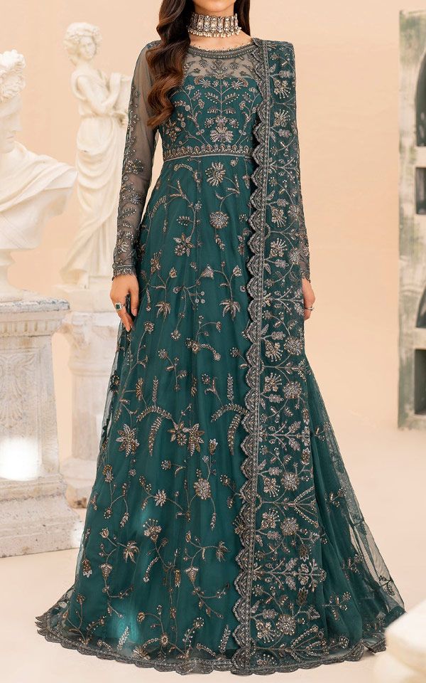 Pakistani Floral Chiffon Dresses