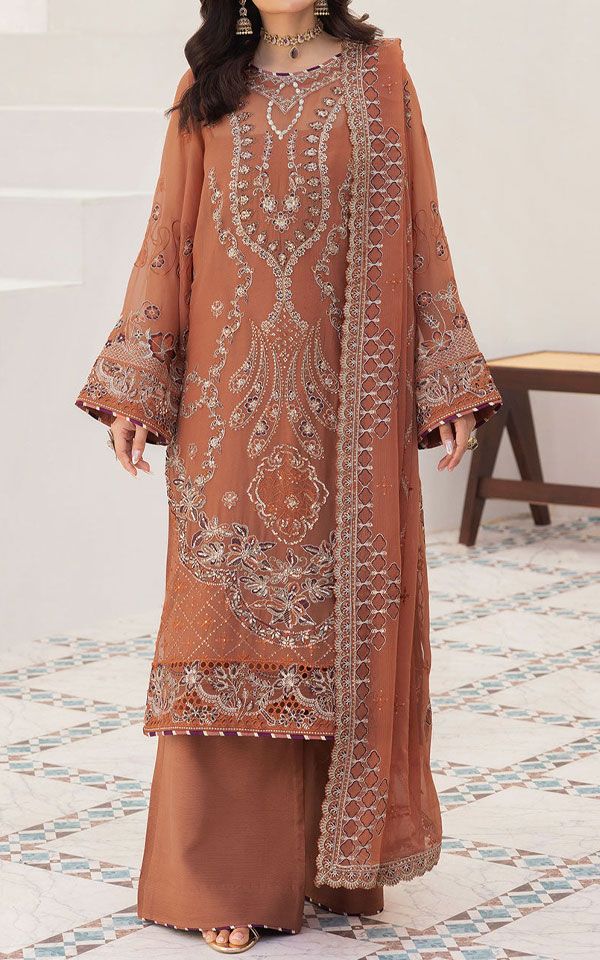Pakistani Silk Chiffon Dresses