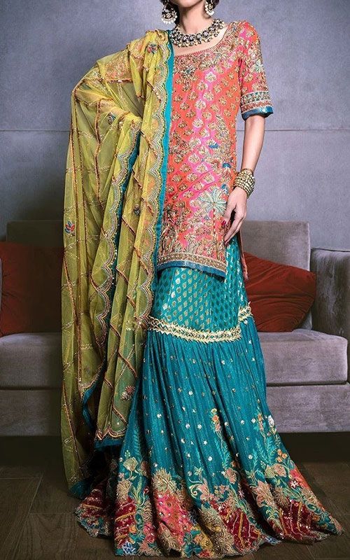 Pakistani Gharara Party Dresses