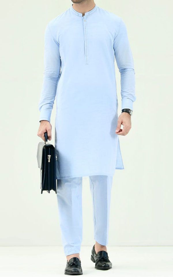 Sky Blue Kurta Dresses Pakistan