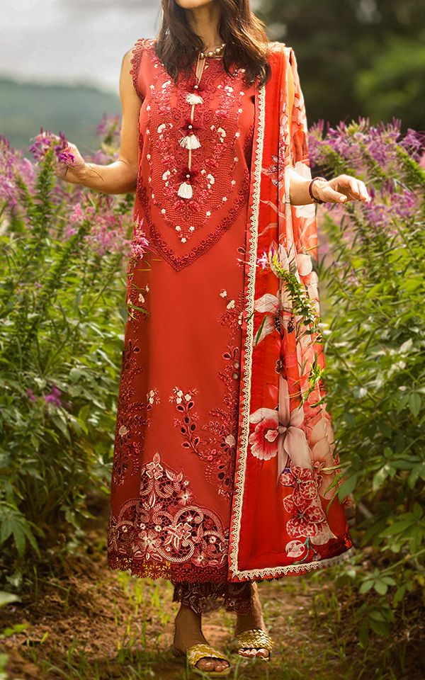 Pakistani Embroidered Lawn Dresses