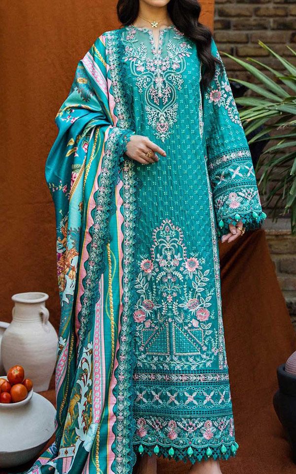 Pakistani Printed Silk Lawn Dresses