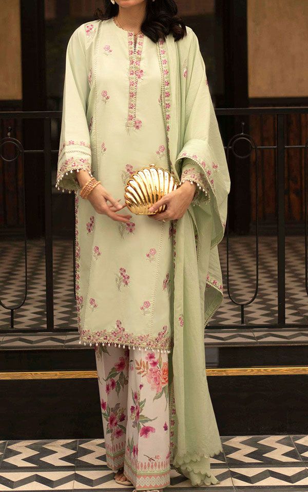 Pakistani Embroidered Lawn Dresses
