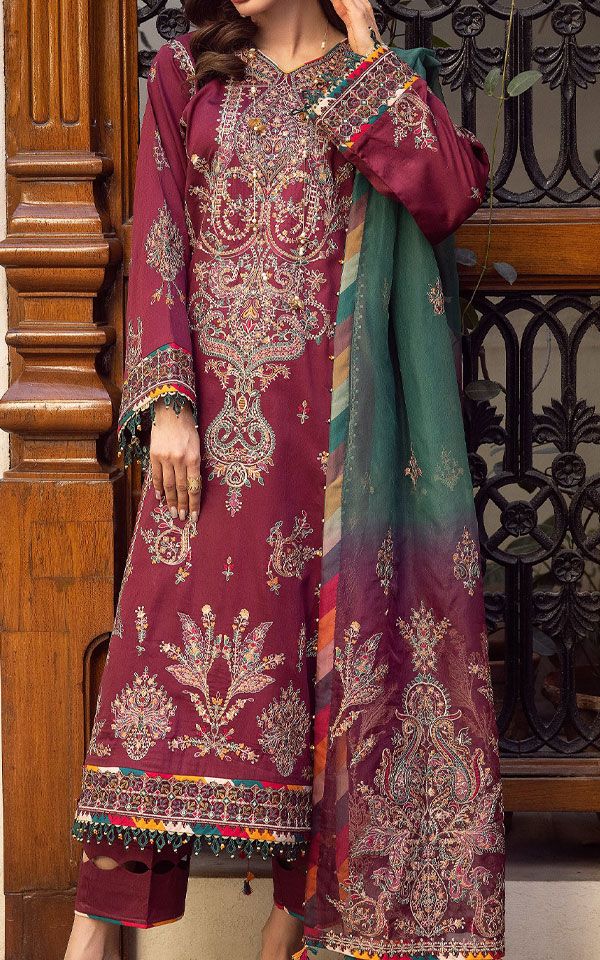 Pakistani Embroidered Winter Dresses