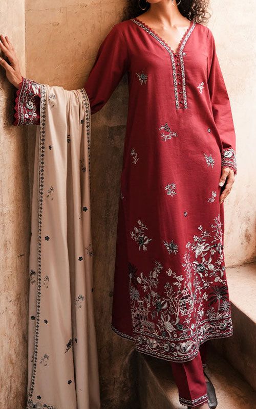 Pakistani Embroidered Winter Dresses
