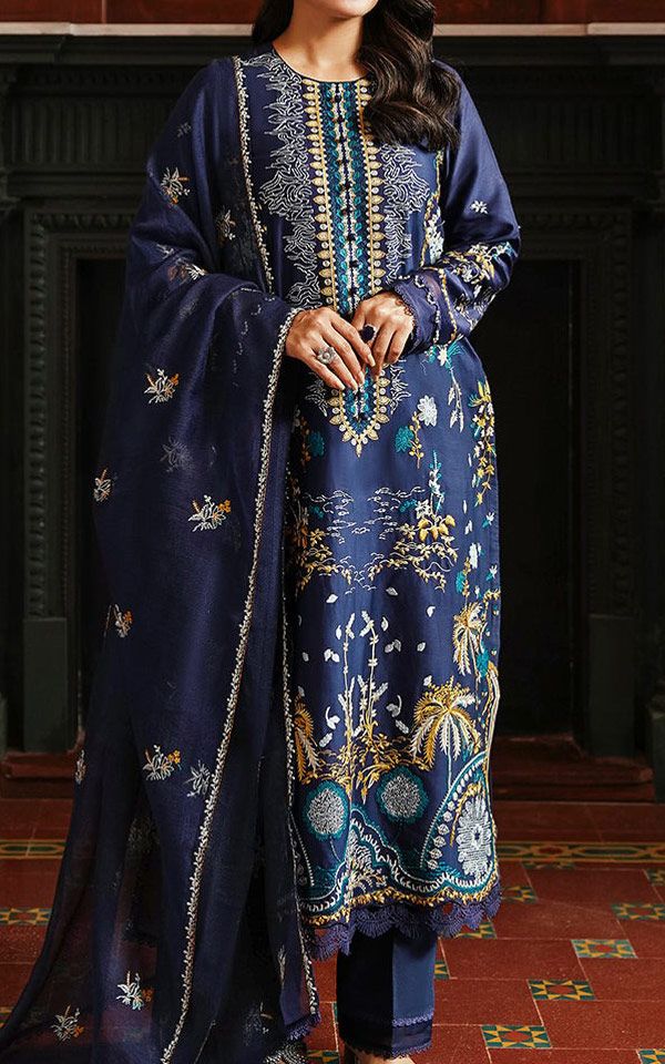 Pakistani Embroidered Winter Dresses