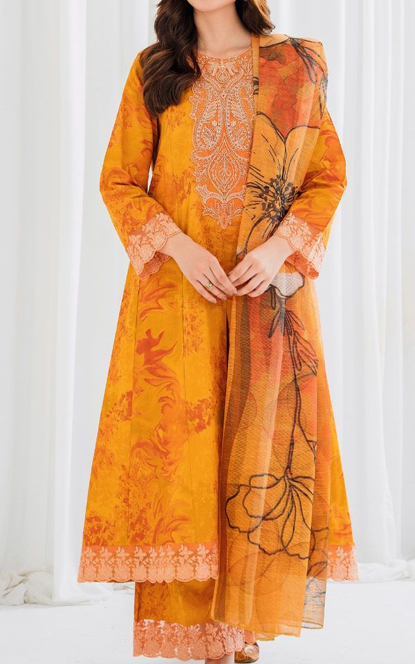 Pakistani Floral Winter Dresses 