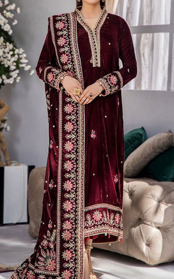 Velvet Winter Dresses Pakistan