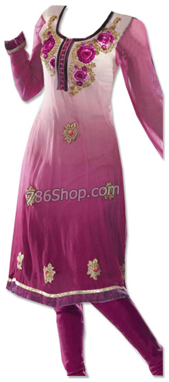  Purple Chiffon Suit | Pakistani Dresses in USA- Image 1