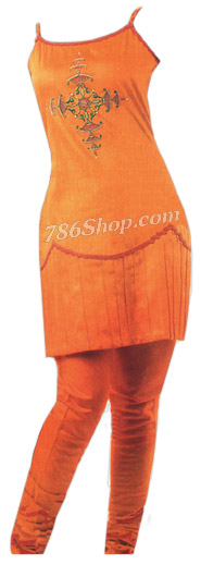  Orange Georgette Suit    | Pakistani Dresses in USA- Image 1