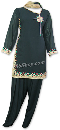  Black Georgette Suit  | Pakistani Dresses in USA- Image 1