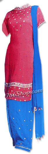  Magenta/Turquoise  Georgette Suit  | Pakistani Dresses in USA- Image 1