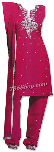  Magenta Chiffon Suit | Pakistani Dresses in USA- Image 1