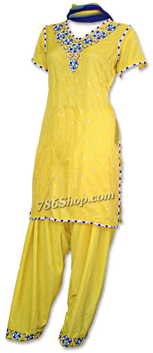  Yellow Chiffon Suit | Pakistani Dresses in USA- Image 1