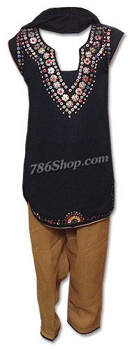  Black/Brown Chiffon Suit | Pakistani Dresses in USA- Image 1