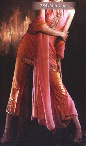  Silk Trouser Suit | Pakistani Party Wear Dresses USA- Image 1