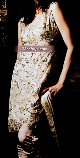  Off white Chiffon Suit | Pakistani Party Wear Dresses USA- Image 1